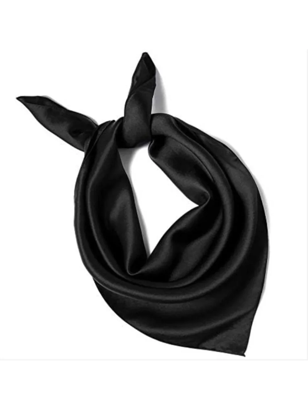 100% Mulberry Silk Square Scarf for Hair - 25.6” Neckerchief, Digital Print